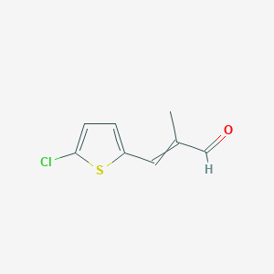 molecular formula C8H7ClOS B1432467 3-(5-氯噻吩-2-基)-2-甲基丙-2-烯醛 CAS No. 1563958-97-3