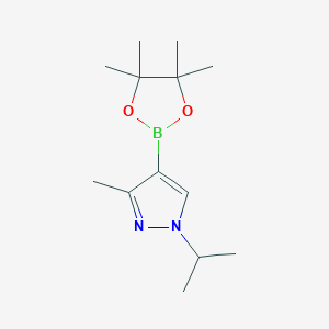 molecular formula C13H23BN2O2 B1432469 3-甲基-1-(丙-2-基)-4-(四甲基-1,3,2-二氧杂硼环-2-基)-1H-吡唑 CAS No. 2068065-34-7