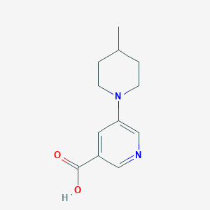 molecular formula C12H16N2O2 B1432472 5-(4-Methylpiperidin-1-yl)nicotinic acid CAS No. 1503775-15-2