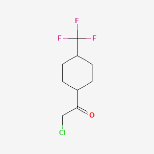 molecular formula C9H12ClF3O B1432477 2-氯-1-(4-三氟甲基-环己基)-乙酮 CAS No. 2059913-70-9