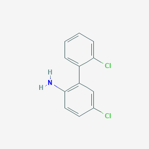 molecular formula C12H9Cl2N B1432487 4-Chloro-2-(2-chlorophenyl)aniline CAS No. 1539944-12-1