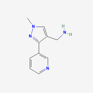 (1-methyl-3-(pyridin-3-yl)-1H-pyrazol-4-yl)methanamine