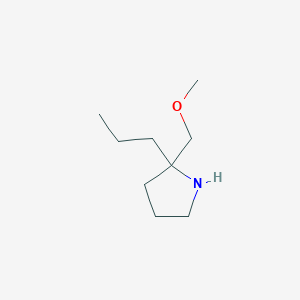 molecular formula C9H19NO B1432495 2-(Methoxymethyl)-2-propylpyrrolidine CAS No. 1528597-20-7