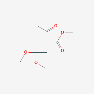 Methyl 1-acetyl-3,3-dimethoxycyclobutane-1-carboxylate
