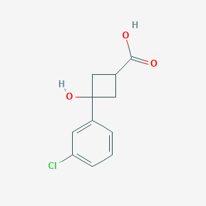 3-(3-Chlorophenyl)-3-hydroxycyclobutane-1-carboxylic acid