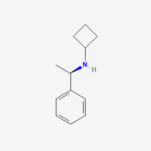 molecular formula C12H17N B1432503 N-[(1R)-1-phenylethyl]cyclobutanamine CAS No. 1568180-73-3