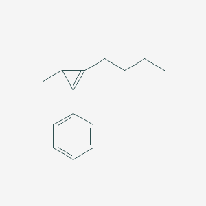 molecular formula C15H20 B14325046 (2-Butyl-3,3-dimethylcycloprop-1-en-1-yl)benzene CAS No. 109900-82-5