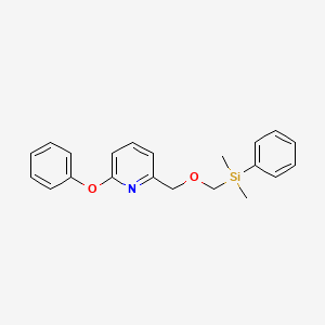 molecular formula C21H23NO2Si B14325048 2-({[Dimethyl(phenyl)silyl]methoxy}methyl)-6-phenoxypyridine CAS No. 106773-73-3