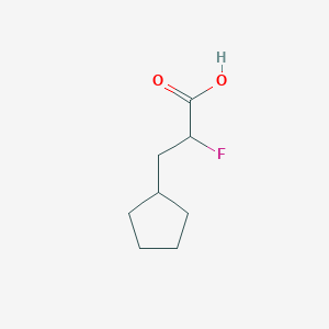 3-Cyclopentyl-2-fluoropropanoic acid