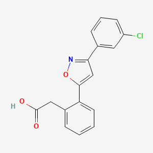 molecular formula C17H12ClNO3 B14325066 {2-[3-(3-Chlorophenyl)-1,2-oxazol-5-yl]phenyl}acetic acid CAS No. 105803-73-4