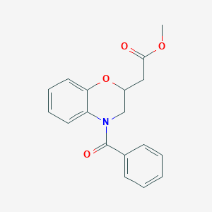 molecular formula C18H17NO4 B14325093 Methyl (4-benzoyl-3,4-dihydro-2H-1,4-benzoxazin-2-yl)acetate CAS No. 106201-07-4