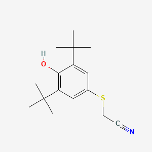 molecular formula C16H23NOS B14325099 Acetonitrile, [[3,5-bis(1,1-dimethylethyl)-4-hydroxyphenyl]thio]- CAS No. 105648-40-6