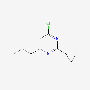 Pyrimidine, 4-chloro-2-cyclopropyl-6-(2-methylpropyl)-
