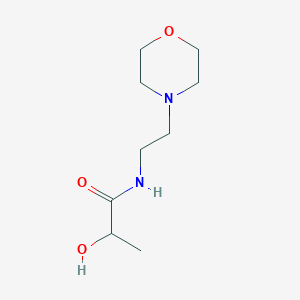molecular formula C9H18N2O3 B1432516 2-hydroxy-N-[2-(morpholin-4-yl)ethyl]propanamide CAS No. 1267877-81-5