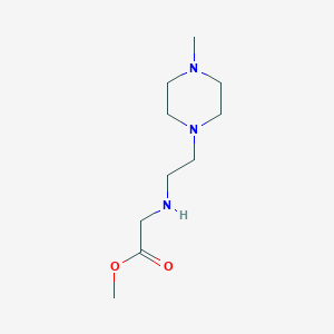 molecular formula C10H21N3O2 B1432519 Methyl 2-{[2-(4-methylpiperazin-1-yl)ethyl]amino}acetate CAS No. 1553196-16-9