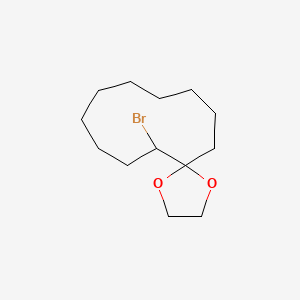 molecular formula C13H23BrO2 B14325205 6-Bromo-1,4-dioxaspiro[4.10]pentadecane CAS No. 111689-47-5