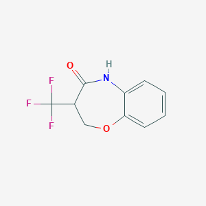 molecular formula C10H8F3NO2 B14325216 3-(Trifluoromethyl)-2,3-dihydro-1,5-benzoxazepin-4(5H)-one CAS No. 110579-27-6