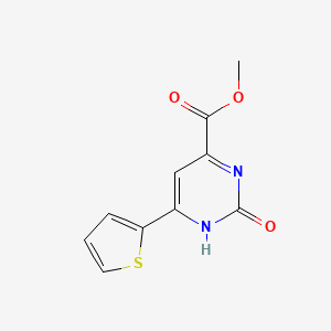 molecular formula C10H8N2O3S B1432522 Methyl 2-hydroxy-6-(2-thiophenyl)pyrimidine-4-carboxylate CAS No. 1159979-33-5