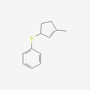 molecular formula C12H14S B14325241 [(3-Methylcyclopent-2-en-1-yl)sulfanyl]benzene CAS No. 106813-30-3