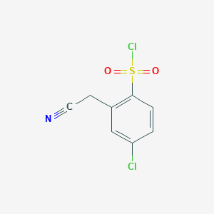 4-Chloro-2-(cyanomethyl)benzene-1-sulfonyl chloride