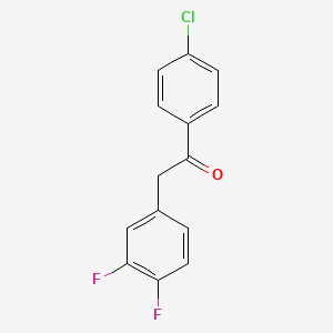 molecular formula C14H9ClF2O B1432533 1-(4-Chlorophenyl)-2-(3,4-difluorophenyl)ethanone CAS No. 1373156-53-6