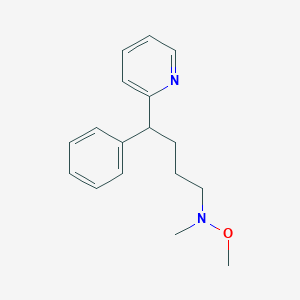 molecular formula C17H22N2O B14325356 N-methoxy-N-methyl-4-phenyl-4-pyridin-2-ylbutan-1-amine 
