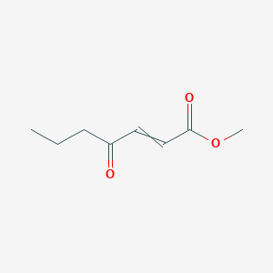 molecular formula C8H12O3 B14325413 Methyl 4-oxohept-2-enoate CAS No. 108087-17-8