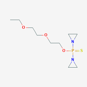 molecular formula C10H21N2O3PS B14325439 Bis(aziridin-1-yl)-[2-(2-ethoxyethoxy)ethoxy]-sulfanylidene-lambda5-phosphane CAS No. 101347-42-6