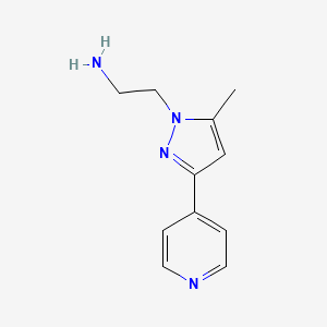 2-(5-methyl-3-(pyridin-4-yl)-1H-pyrazol-1-yl)ethan-1-amine