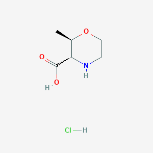 trans-2-Methylmorpholine-3-carboxylic acid hydrochloride
