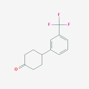 molecular formula C13H13F3O B1432555 4-[3-(三氟甲基)苯基]环己-1-酮 CAS No. 40503-93-3