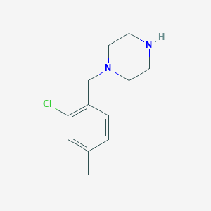 molecular formula C12H17ClN2 B1432558 1-[(2-Chloro-4-methylphenyl)methyl]piperazine CAS No. 1521844-44-9