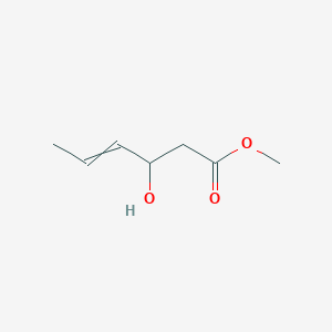 molecular formula C7H12O3 B14325580 Methyl 3-hydroxyhex-4-enoate 
