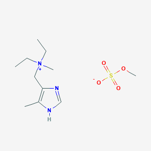 molecular formula C11H23N3O4S B14325581 N-Ethyl-N-methyl-N-[(5-methyl-1H-imidazol-4-yl)methyl]ethanaminium methyl sulfate CAS No. 111676-53-0