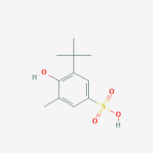 molecular formula C11H16O4S B14325588 Benzenesulfonic acid, 3-(1,1-dimethylethyl)-4-hydroxy-5-methyl- CAS No. 106872-72-4