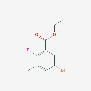 molecular formula C10H10BrFO2 B1432564 Ethyl 5-bromo-2-fluoro-3-methylbenzoate CAS No. 1515410-82-8