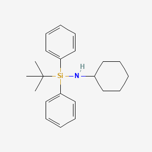 molecular formula C22H31NSi B14325646 Silanamine, N-cyclohexyl-1-(1,1-dimethylethyl)-1,1-diphenyl- CAS No. 107969-85-7