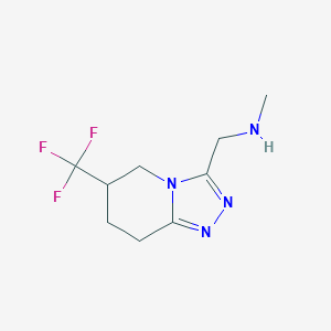 N-methyl-1-(6-(trifluoromethyl)-5,6,7,8-tetrahydro-[1,2,4]triazolo[4,3-a]pyridin-3-yl)methanamine