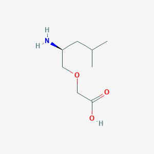 molecular formula C8H17NO3 B14325701 Acetic acid, [(2-amino-4-methylpentyl)oxy]-, (S)- CAS No. 101250-78-6