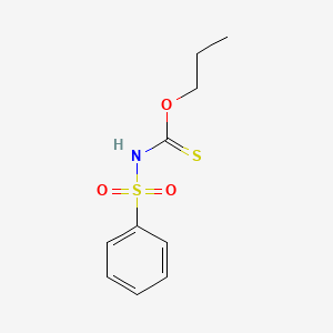 molecular formula C10H13NO3S2 B14325731 O-Propyl (benzenesulfonyl)carbamothioate CAS No. 102860-26-4