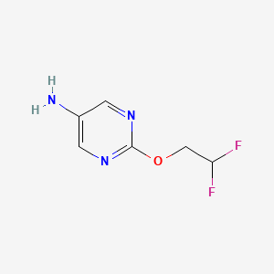 molecular formula C6H7F2N3O B1432581 2-(2,2-Difluoroethoxy)pyrimidin-5-amine CAS No. 1548301-77-4