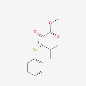 molecular formula C14H18O3Se B14325821 Ethyl 4-methyl-2-oxo-3-(phenylselanyl)pentanoate CAS No. 105378-17-4
