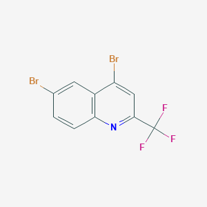 molecular formula C10H4Br2F3N B1432583 4,6-Dibromo-2-(trifluoromethyl)quinoline CAS No. 1431544-28-3