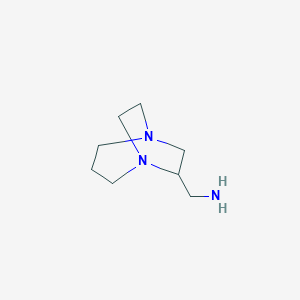 molecular formula C8H17N3 B1432584 {1,5-Diazabicyclo[3.2.2]nonan-6-yl}methanamine CAS No. 1507918-33-3