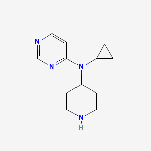 molecular formula C12H18N4 B1432585 N-cyclopropyl-N-(piperidin-4-yl)pyrimidin-4-amine CAS No. 1781768-10-2