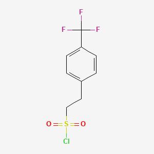 molecular formula C9H8ClF3O2S B1432589 2-[4-(Trifluoromethyl)phenyl]ethane-1-sulfonyl chloride CAS No. 721-64-2