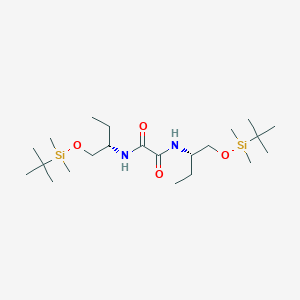 molecular formula C22H48N2O4Si2 B143259 N,N'-Bis[(S)-1-(tert-Butyldimethylsilyloxymethyl)propyl]ethanediamide CAS No. 909567-52-8