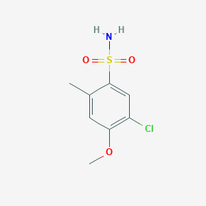 molecular formula C8H10ClNO3S B1432590 5-Chloro-4-methoxy-2-methylbenzene-1-sulfonamide CAS No. 1368892-59-4