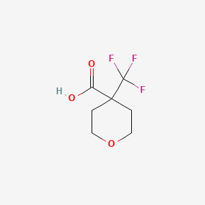 molecular formula C7H9F3O3 B1432595 4-(Trifluoromethyl)oxane-4-carboxylic acid CAS No. 1524761-14-5