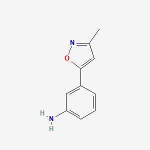 molecular formula C10H10N2O B1432596 3-(3-Methylisoxazol-5-yl)aniline CAS No. 1261236-40-1